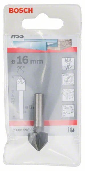 Konični upuštač Bosch 2608596372, 16,0 mm, M 8, 43 mm, 8 mm - slika 2