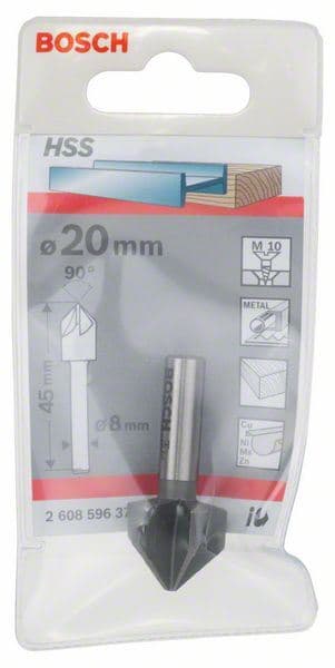 Konični upuštač Bosch 2608596373, 20,0 mm, M 10, 45 mm, 8 mm - slika 2