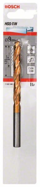 Burgija za metal HSS-TiN, DIN 338 Bosch 2608596741, 9 x 81 x 125 mm