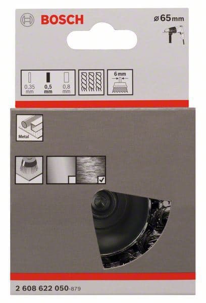 Pletena obodna četka 65x0,5 mm, čelična Bosch 2608622050, 65 mm, 0,5 mm - slika 2
