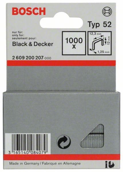 Spajalica od pljosnate žice tip 52 Bosch 2609200207, 12,3 x 1,25 x 12 mm - slika 2