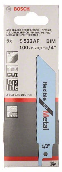 List univerzalne testere S 522 AF Bosch 2608656010, Flexible za Metal - slika 2