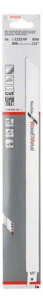 List univerzalne testere S 1222 VF Bosch 2608656022, Flexible za Drvo i Metal - slika 2