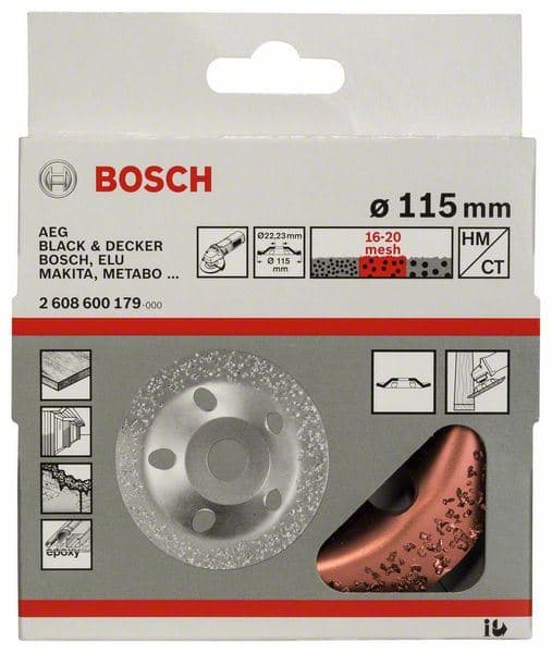 Lončasta ploča sa tvrdim metalom Bosch 2608600179, 115 x 22,23 mm; srednje, koso - slika 3