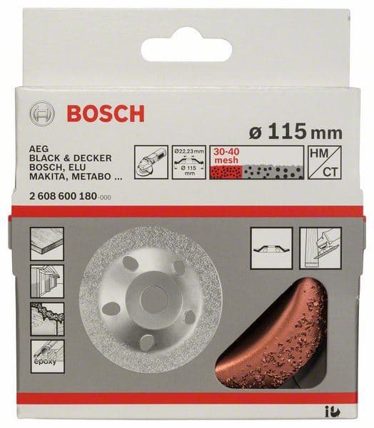Lončasta ploča sa tvrdim metalom Bosch 2608600180, 115 x 22,23 mm; fino, zakošeno - slika 3