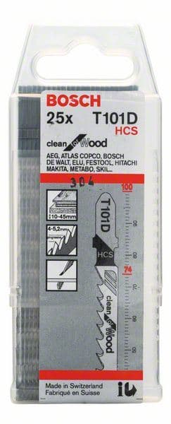 List ubodne testere T 101 D Bosch 2608633577, Clean za Drvo - slika 2