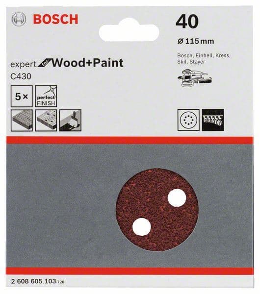 Brusni list C430, pakovanje od 5 komada Bosch 2608605103, 115 mm, 40 - slika 2