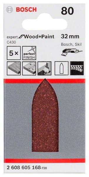 Brusni list C430, pakovanje od 5 komada Bosch 2608605168, 32 mm, 80 - slika 2