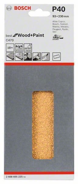 Brusni list C470, pakovanje od 10 komada Bosch 2608605225, 93 x 230 mm, 40 - slika 2