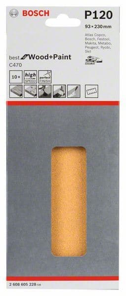 Brusni list C470, pakovanje od 10 komada Bosch 2608605228, 93 x 230 mm, 120 - slika 2