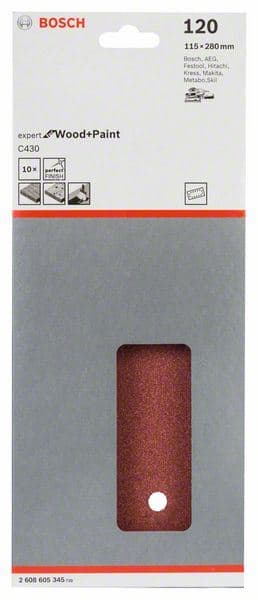Brusni list C430, pakovanje od 10 komada Bosch 2608605345, 115 x 280 mm, 120 - slika 2