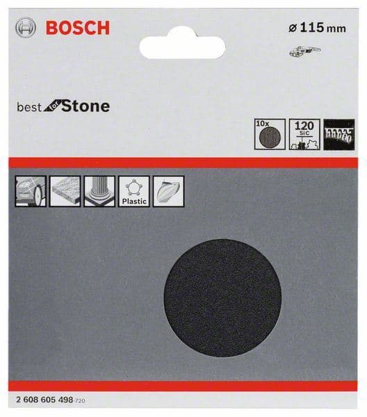 10-delni set brusnih listova F355 Bosch 2608605498, 115 mm, 120 - slika 2