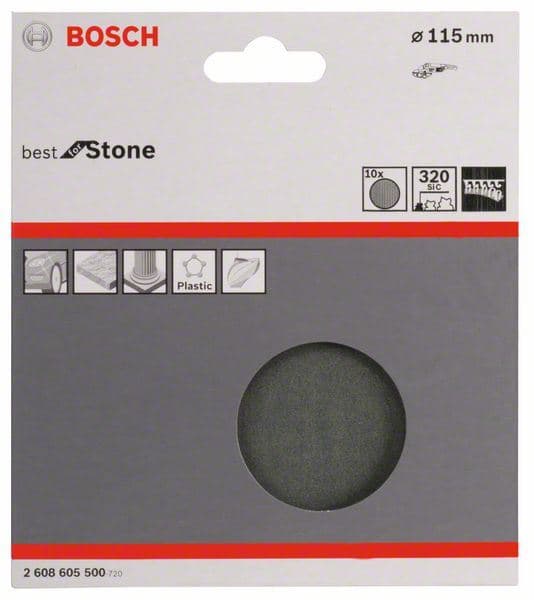 10-delni set brusnih listova F355 Bosch 2608605500, 115 mm, 320 - slika 2