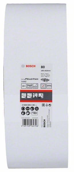 10-delni set brusnih traka X440 Bosch 2608606136, 100 x 610 mm, 80 - slika 2