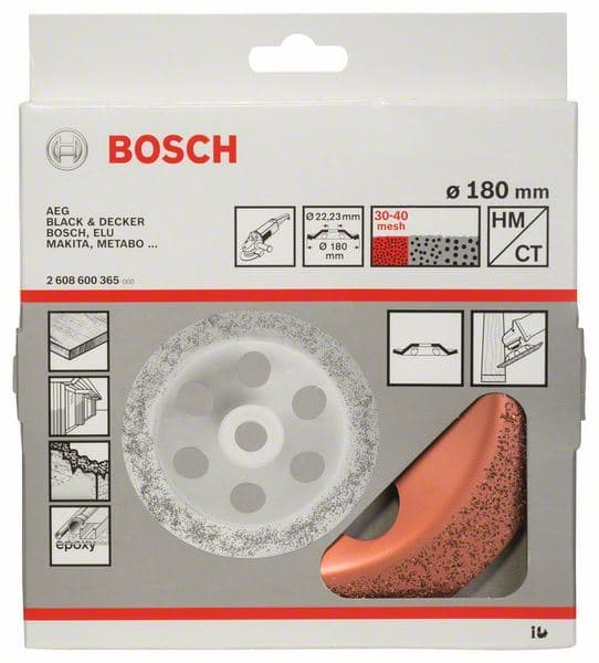 Lončasta ploča sa tvrdim metalom Bosch 2608600365, 180 x 22,23 mm; fino, koso - slika 2