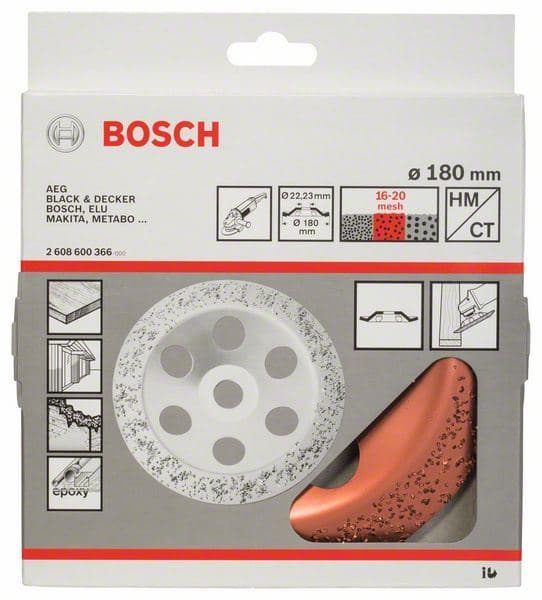 Lončasta ploča sa tvrdim metalom Bosch 2608600366, 180 x 22,23 mm; srednje, zakošeno - slika 2