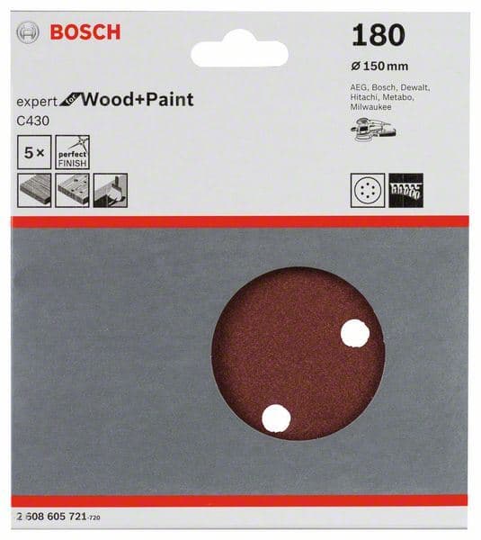 Brusni list C430, pakovanje od 5 komada Bosch 2608605721, 150 mm, 180 - slika 2