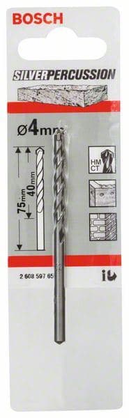Burgija za beton CYL-3 Bosch 2608597656, 4 x 40 x 75 mm, d 3,3 mm