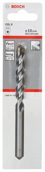 Burgija za beton CYL-3 Bosch 2608597665, 10 x 80 x 120 mm, d 9 mm