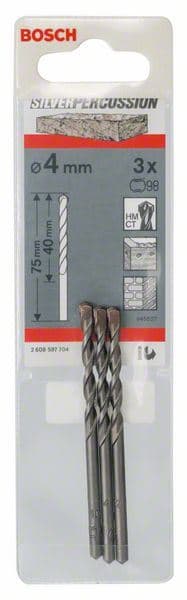 Burgija za beton CYL-3 Bosch 2608597704, 4 x 40 x 75 mm, d 3,3 mm