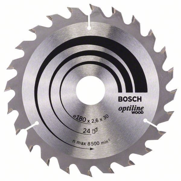 List kružne testere Optiline Wood Bosch 2608640608, 180 x 30/20 x 2,6 mm, 24 - slika 2