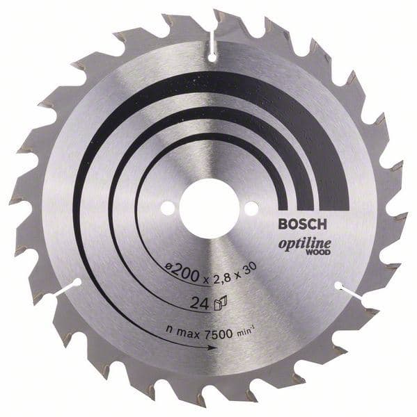 List kružne testere Optiline Wood Bosch 2608640618, 200 x 30 x 2,8 mm, 24 - slika 2