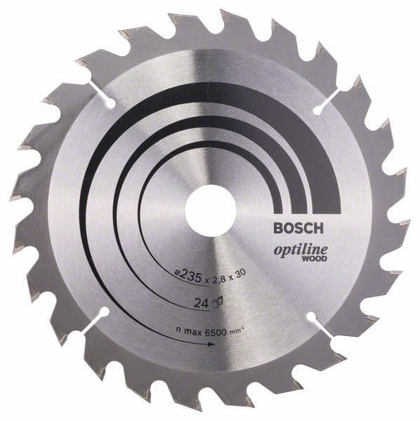 List kružne testere Optiline Wood Bosch 2608640725, 235 x 30/25 x 2,8 mm, 24 - slika 2