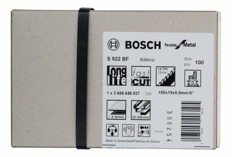 List univerzalne testere S 922 BF Bosch 2608656027, Flexible za Metal - slika 2