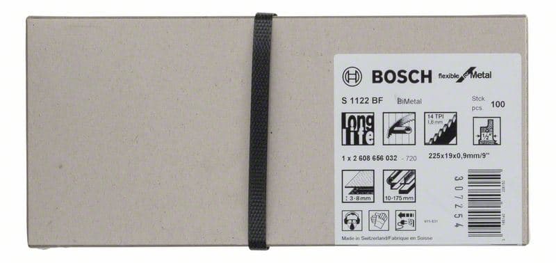 List univerzalne testere S 1122 BF Bosch 2608656032, Flexible za Metal - slika 2