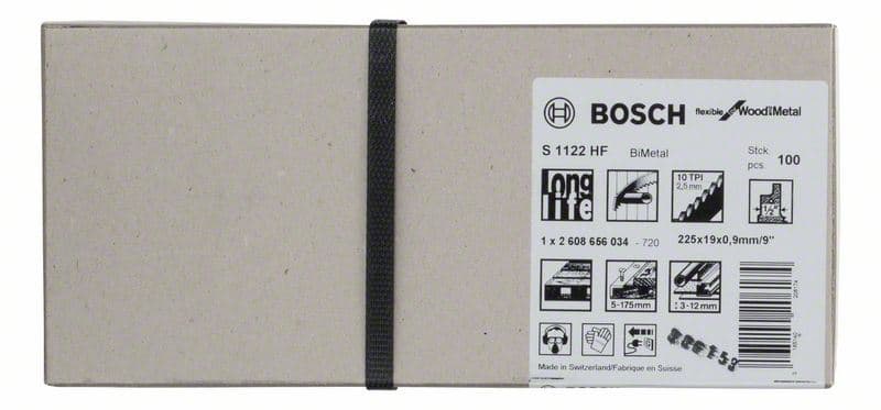 List univerzalne testere S 1122 HF Bosch 2608656034, Flexible za Drvo i Metal - slika 2