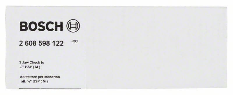 Adapter za dijamantske krune za bušenje Bosch 2608598122, 6-strani, G 1/2" - slika 2