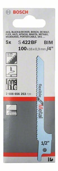 List univerzalne testere S 422 BF Bosch 2608656253, Flexible za Metal - slika 2