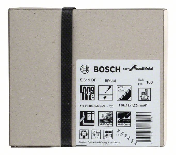 List univerzalne testere S 611 DF Bosch 2608656259, Heavy za Drvo i Metal, 1 komad - slika 2