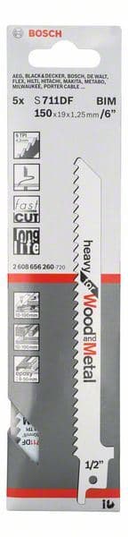 List univerzalne testere S 711 DF Bosch 2608656260, Heavy za Drvo i Metal - slika 2