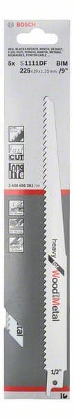 List univerzalne testere S 1111 DF Bosch 2608656261, Heavy za Drvo i Metal - slika 2