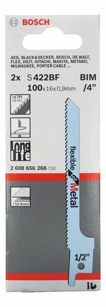 List univerzalne testere S 422 BF Bosch 2608656268, Flexible za Metal - slika 2