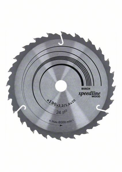 List kružne testere Speedline Wood Bosch 2608640799, 190 x 20/16 x 2,2 mm, 24 - slika 2