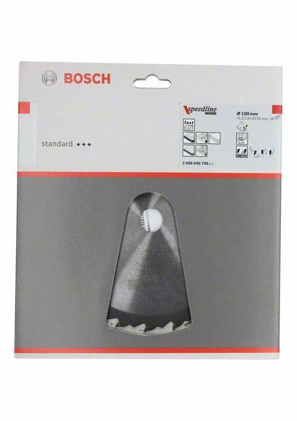 List kružne testere Speedline Wood Bosch 2608640799, 190 x 20/16 x 2,2 mm, 24