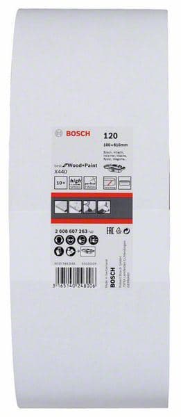 10-delni set brusnih traka X440 Bosch 2608607263, 100 x 610 mm, 120 - slika 2