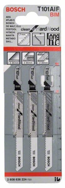 List ubodne testere T 101 AIF Bosch 2608636224, Clean za tvrdo Drvo - slika 2