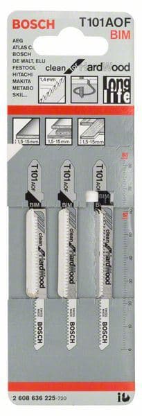 List ubodne testere T 101 AOF Bosch 2608636225, Clean za tvrdo Drvo - slika 2