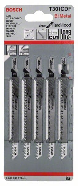 List ubodne testere T 301 CDF Bosch 2608636229, Clean za tvrdo Drvo - slika 2
