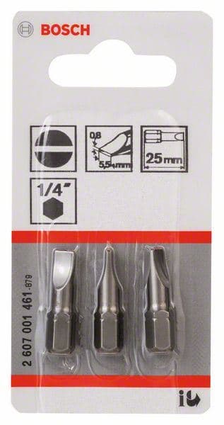 Bit odvrtača ekstra-tvrdi Bosch 2607001461, S 0,8x5,5, 25 mm - slika 2