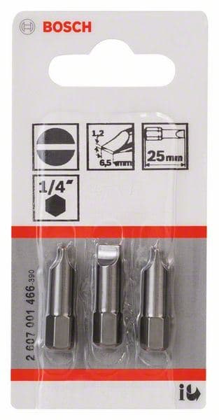 Bit odvrtača ekstra-tvrdi Bosch 2607001466, S 1,2x6,5, 25 mm - slika 2