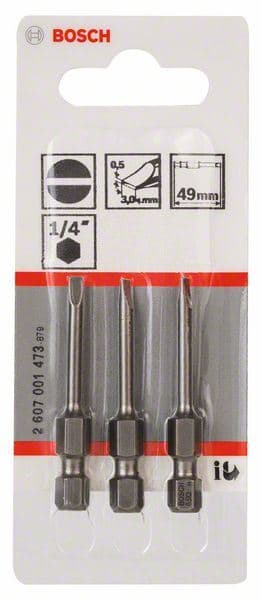 Bit odvrtača ekstra-tvrdi Bosch 2607001473, S 0,5x3,0, 49 mm - slika 2