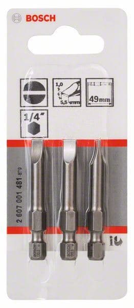 Bit odvrtača ekstra-tvrdi Bosch 2607001481, S 1,0x5,5, 49 mm - slika 2