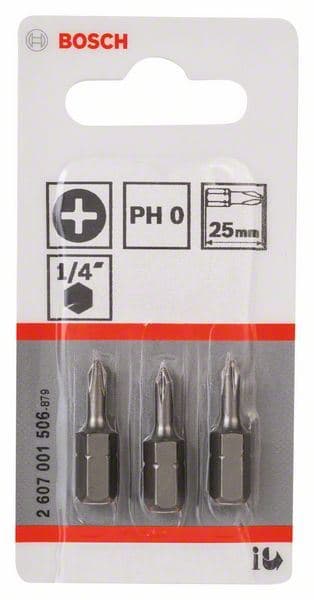 Bit odvrtača ekstra-tvrdi Bosch 2607001506, PH 0, 25 mm - slika 2