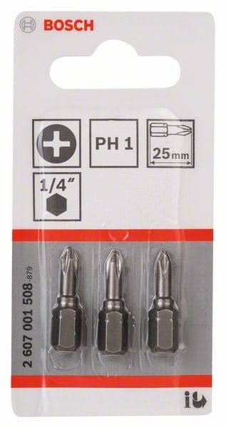 Bit odvrtača ekstra-tvrdi Bosch 2607001508, PH 1, 25 mm - slika 2