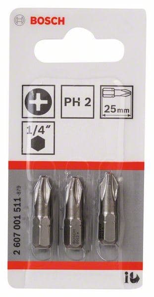 Bit odvrtača ekstra-tvrdi Bosch 2607001511, PH 2, 25 mm - slika 2