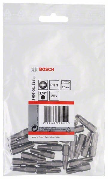 Bit odvrtača ekstra-tvrdi Bosch 2607001516, PH 3, 25 mm - slika 2